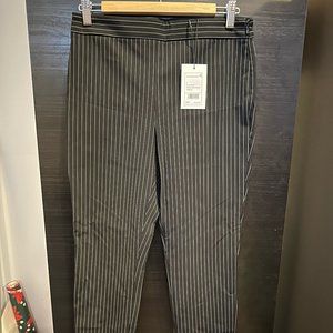 Theory Black Pinstripe Pants